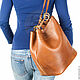 Женская кожаная сумка "Хлоя" коричневая. Классическая сумка. Кожинка. Ярмарка Мастеров.  Фото №6