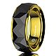 Кольцо: Вольфрам в золоте. Фаланговое кольцо. For-men. Интернет-магазин Ярмарка Мастеров.  Фото №2