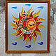 Glass panel on the wall, fusing 'Fish-the Sun'. Pictures. Kalashlinsky. Online shopping on My Livemaster.  Фото №2