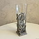 Glass vase with bronze base. Fun. Bronza-piter. Online shopping on My Livemaster.  Фото №2