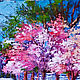Sakura painting 'Spring Landscape' oil on canvas. Pictures. Svetlana Samsonova. My Livemaster. Фото №5