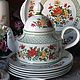 Винтаж: Чайный сеовиз Villeroy & Boch Summerday 6 персон. Сервизы винтажные. Белый филин. Ярмарка Мастеров.  Фото №4