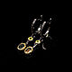 925 sterling silver earrings with black faceted opals and chrysolites. Earrings. Silverjewels. My Livemaster. Фото №4