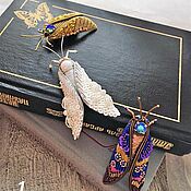 Украшения handmade. Livemaster - original item Cicada pin brooch is an original gift for a woman. Handmade.