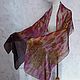 'The magician in love' silk scarf contact dyeing with leaves, Scarves, Nizhny Novgorod,  Фото №1