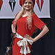 Платье вязаное из хлопка красное «RED SKY», Платья, Москва,  Фото №1