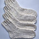 Тёплые вязаные носки из шерсти белые. Носки. Мария Вязаная забота. Ярмарка Мастеров.  Фото №6