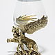 Order A glass for cognac 'Winged Tiger'. Best-gifs valentin. Livemaster. . Wine Glasses Фото №3