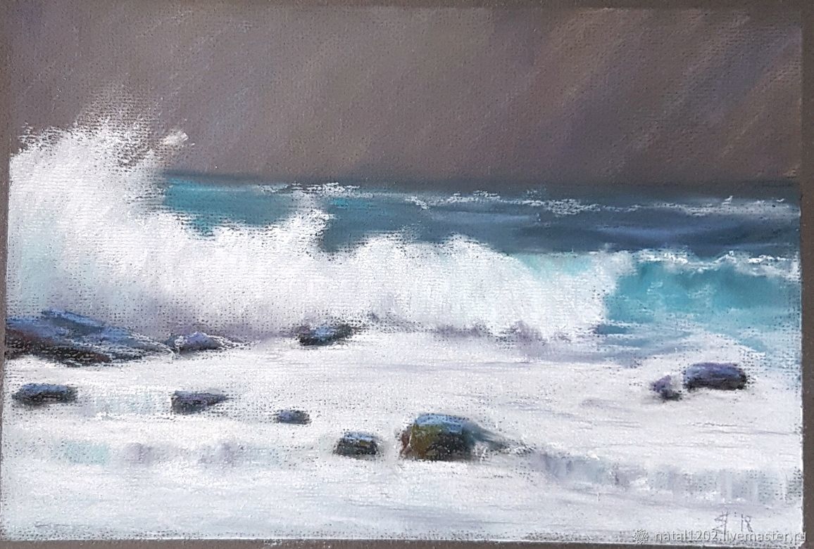 Dark beach pastel