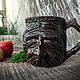 Order  The head of a sleeping goblin, a dark mug with a face. alisbelldoll (alisbell). Livemaster. . Mugs and cups Фото №3