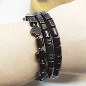 Украшения handmade. Livemaster - original item A set of bracelets: Black quartz (morion). Handmade.