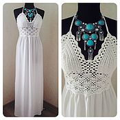 Одежда handmade. Livemaster - original item Summer white long dress. Handmade.