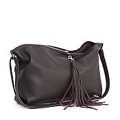 Сумки и аксессуары handmade. Livemaster - original item Crossbody bag brown leather Shoulder bag made of Postman`s leather. Handmade.
