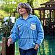 Джинсовая рубашка в винтажном стиле " BLUES & JEANS ". Рубашки. Наталья  Пуховая Мастерская (puhovyiy-master). Ярмарка Мастеров.  Фото №13