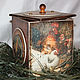 Canal para el almacenamiento de 'Gallinas en el sena'. Storage Box. IraStepArtDecoupage. Ярмарка Мастеров.  Фото №5