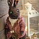 Crazy plum rabbit. Stuffed Toys. Irina Sayfiydinova (textileheart). Online shopping on My Livemaster.  Фото №2