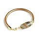 Leather bracelet 'Gold summer' beige bracelet with agate. Bead bracelet. Irina Moro. My Livemaster. Фото №4