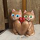 Коты из гипса: "Я люблю сильнее". Игрушки. Творческая мастерская Донсковой К. Интернет-магазин Ярмарка Мастеров.  Фото №2