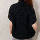 Жилет из шерсти женский вязаный чёрный  цвет в крапинку. Жилеты. AccessoriesWool мягко и комфортно. Ярмарка Мастеров.  Фото №6