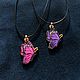 Подвеска "Бабочка" на кожаном шнуре, подарок подростку. Подвеска. Gleamnight jewelry. Интернет-магазин Ярмарка Мастеров.  Фото №2