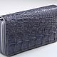 Клатч из кожи крокодила на двух молниях IMA0002E3. Клатчи. CrocShop товары из экзотической кожи. Ярмарка Мастеров.  Фото №5