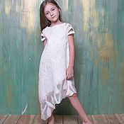 Одежда handmade. Livemaster - original item Felted dress for girls White cloud. Handmade.