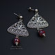 Серьги "Ruby lace". Серьги классические. Saimon. Интернет-магазин Ярмарка Мастеров.  Фото №2