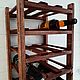 Rack for 21 bottles of wine and champagne in mocha color. Shelving. Color Wood. My Livemaster. Фото №4