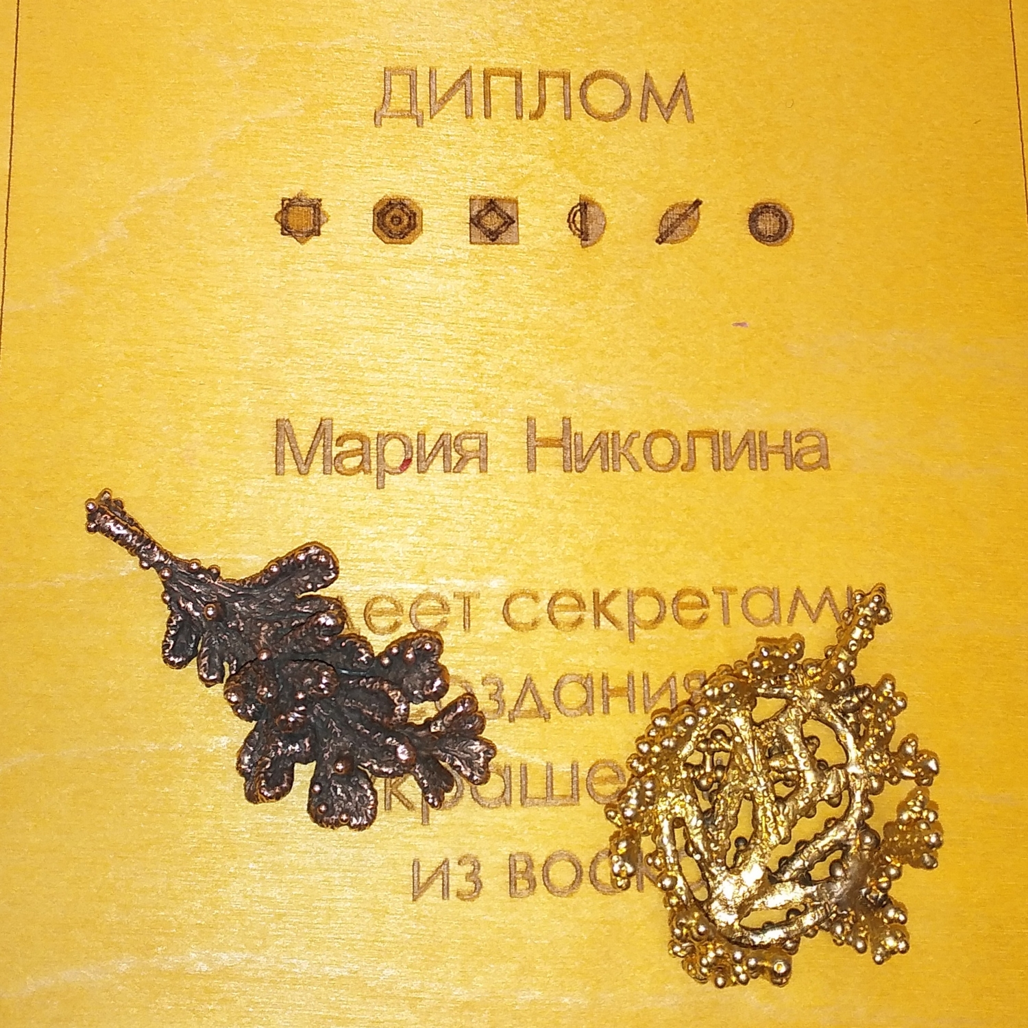 Диплом. Обучение в школе ювелиров Анны Черных