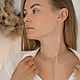 Серьги-продевки с аквамарином. Серьги-продевки. Brando Accessories. Интернет-магазин Ярмарка Мастеров.  Фото №2