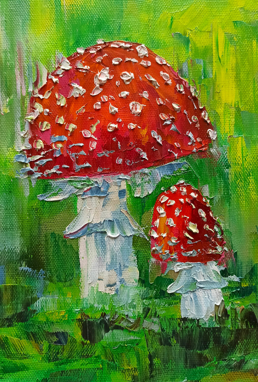 Картина мухомор. Картина Amanita muscaria.