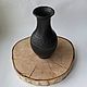 Vase-black-glazed ceramic. Vases. Mochalka.. Online shopping on My Livemaster.  Фото №2