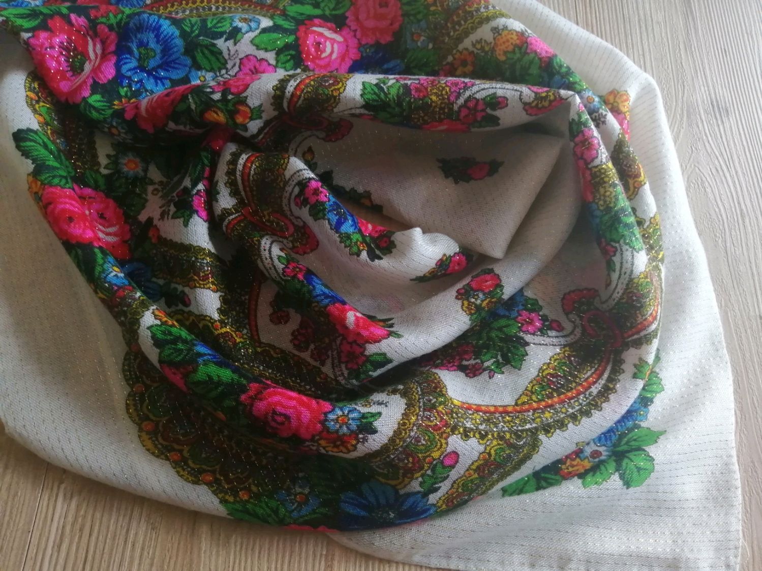 Винтаж: Платок с розами и люрексом, винтаж в интернет-магазине на ...