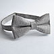 Tie rancher / textured bow tie grey linen. Ties. Respect Accessories. Online shopping on My Livemaster.  Фото №2