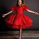 Шикарное платье "Red Chic". Платья. KRASIVO for KIDS. Интернет-магазин Ярмарка Мастеров.  Фото №2