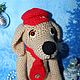 Knitted toy Dog in a tie. Stuffed Toys. elenka12. Online shopping on My Livemaster.  Фото №2