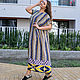 A chic floor-length oversized dress made of viscose with stripes, Dresses, Novosibirsk,  Фото №1