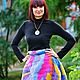 Авторская юбка-баллон "Вright color". Юбки. Дизайнерский эксклюзив от Ирины Федотовой.. Интернет-магазин Ярмарка Мастеров.  Фото №2