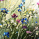 Oil painting with wild and meadow flowers. Flowers in the wind in the field. Pictures. Zabaikalie. My Livemaster. Фото №4