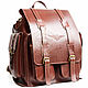 Leather backpack 'Grunt' brown, Backpacks, St. Petersburg,  Фото №1