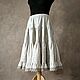 Order Petticoat skirt made of magpie melange linen (length 63cm). pugovkino delo (Pugovkino-delo). Livemaster. . Skirts Фото №3
