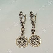 Русский стиль handmade. Livemaster - original item Lada Star earrings with patterned lock. Handmade.
