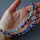 Blue glass Necklace. Chokers. selenawirejewelry. My Livemaster. Фото №6
