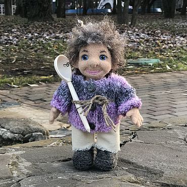 Куклы и игрушки ручной работы. Ярмарка Мастеров - ручная работа Войлочная игрушка: Домовой  Прошка. Handmade.