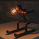 Table lamp made of VGP pipes in the Loft style 'Skier'. Table lamps. uloft. My Livemaster. Фото №4