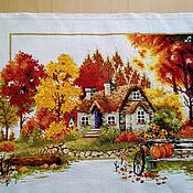 Embroidered picture In the summer Park