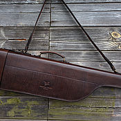 Сувениры и подарки handmade. Livemaster - original item Leather gun case, mod.Deutsch Lux (dark brown) bokflint. Handmade.