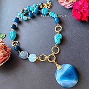 Сувениры и подарки handmade. Livemaster - original item Necklace . agate. Handmade.