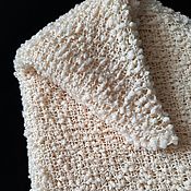 Аксессуары handmade. Livemaster - original item Shawls: Knitted kerchief made of merino wool boucle Ivory color. Handmade.