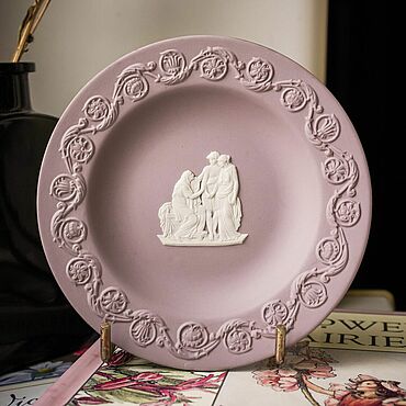 Винтаж ручной работы. Ярмарка Мастеров - ручная работа Винтаж: Wedgwood блюдце лиловое "Благословение", Англия. Handmade.